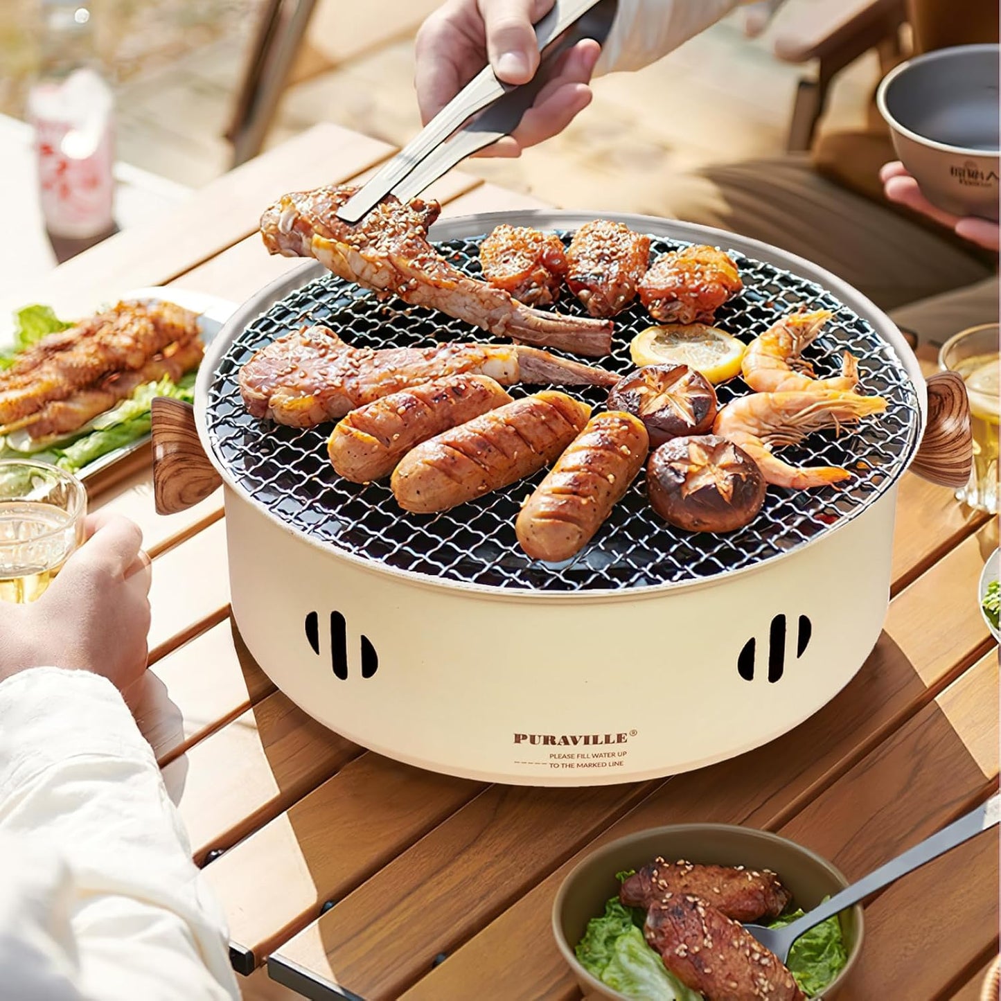 Portable Tabletop Barbecue Grill for for Outdoors Camping Picnic and Indoor Cooking