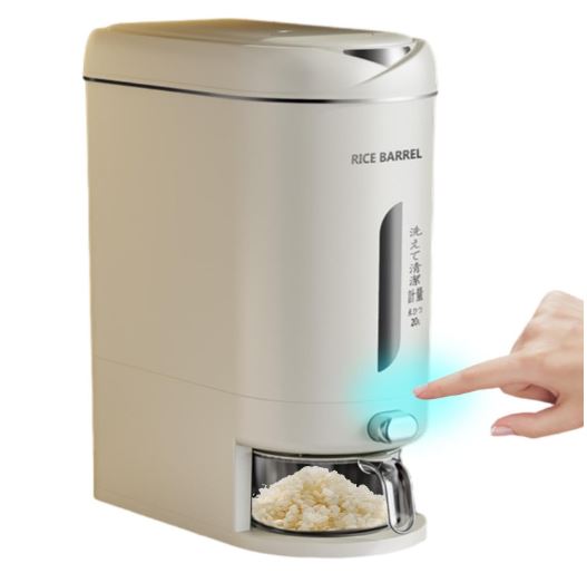 Rice Dispenser Storage Container Sealed Grain Cereal Dispenser Storage Box With Measuring Cup