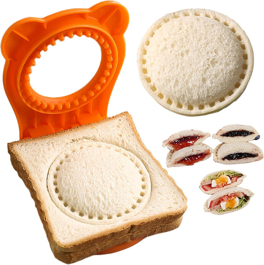 1 Pack Round Sandwich Cutter and Sealer, Bread Pocket Maker for School Lunches, Picnic, Camping