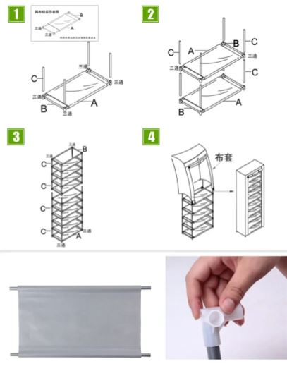 Multi-Layer Shoe Rack Organizer Dustproof Shoe Cabinet