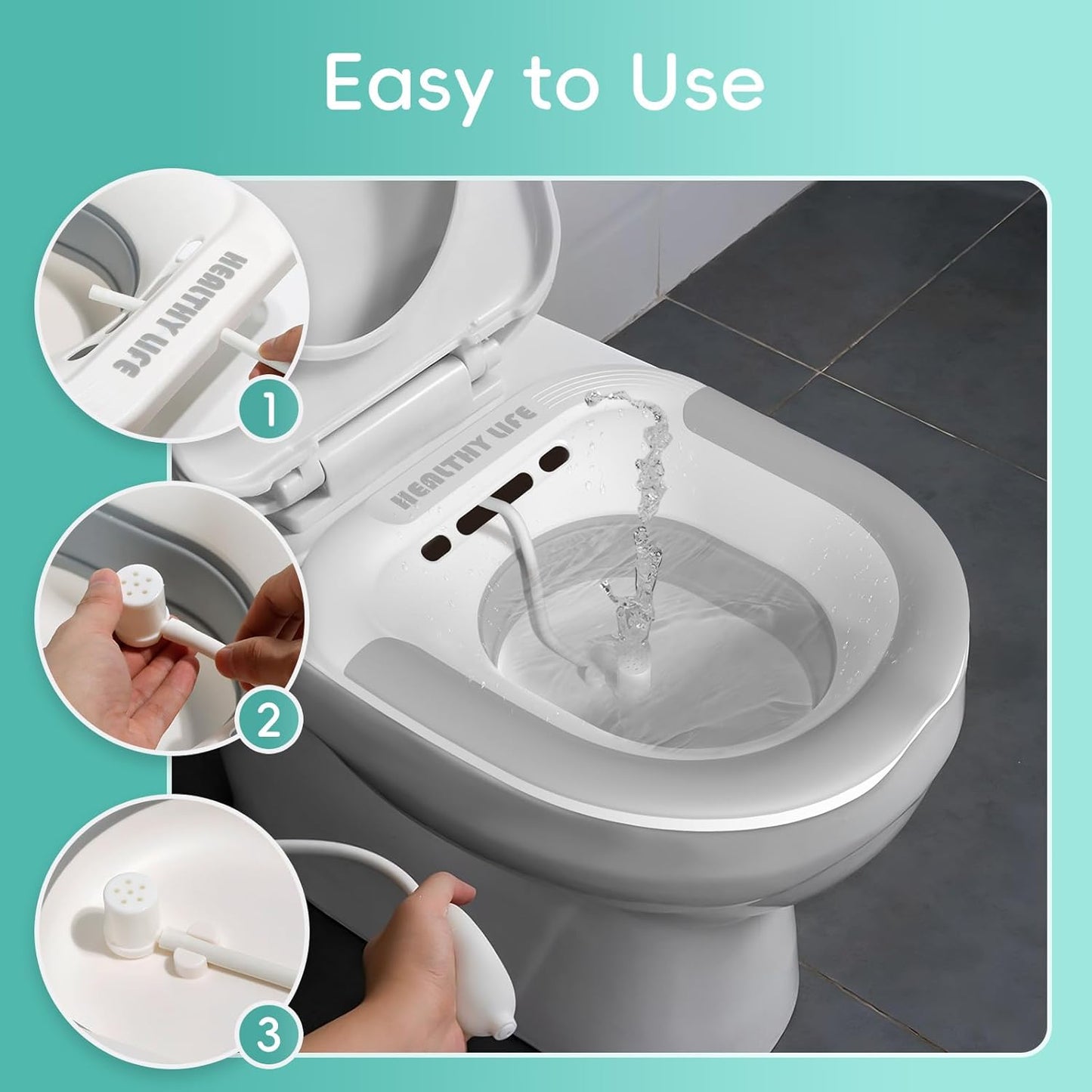 Over-The-Toilet Perineal Soaking Basin For Postpartum Care, Hemorrhoidal Treatment, Portable Bidet For Pregnant Women And Elderly Care