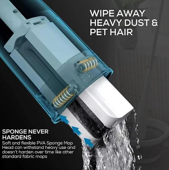 Sponge Mop with Foldable Bucket