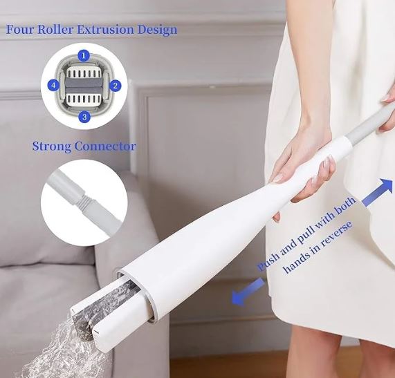 Sponge Mop with Foldable Bucket