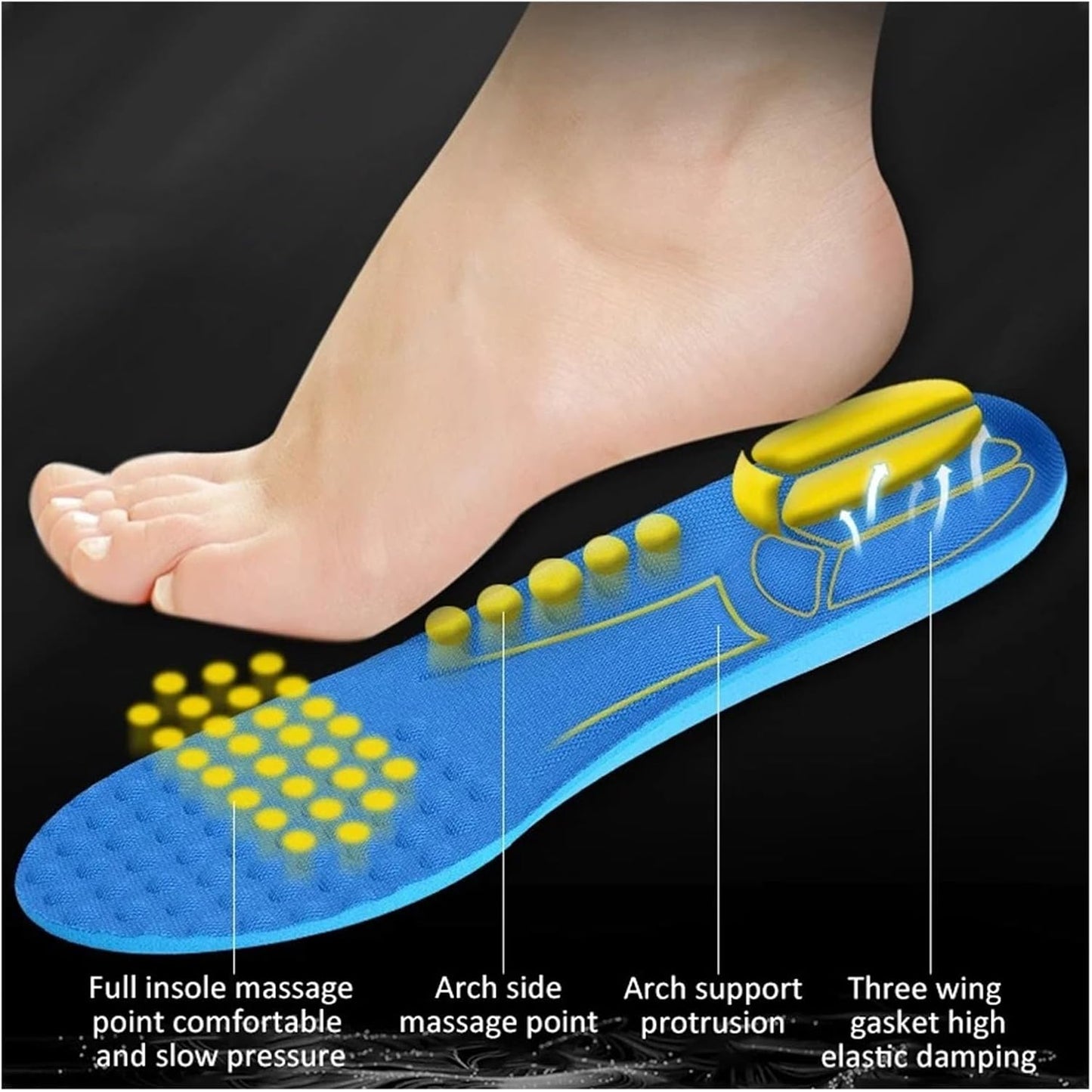 Sport Running Soft Insoles for Feet Man Women Orthopedic Pad Shock Absorption Arch Support Shoes Sole