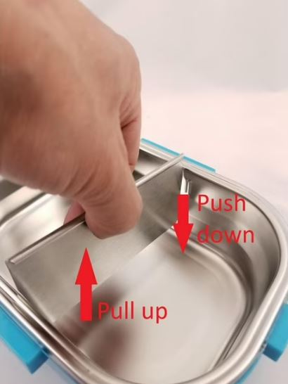 Tedemei Stainless Steel Insulated Lunch Box 980ml with Adjustable Compartment