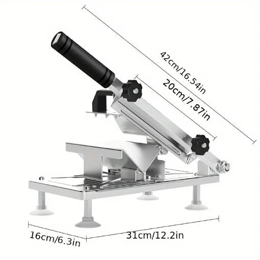 Stainless Steel Manual Kitchen Slicer Adjustable Thickness for Meat, Fruit, And Vegetables