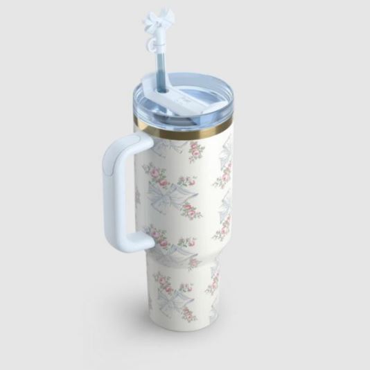 Stanley X LoveShackFancy Holiday Quencher 40oz Blue