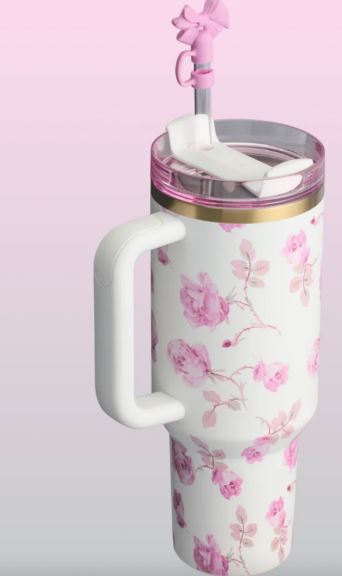 The Stanley x LoveShackFancy Quencher | 40 OZ - Ribbon Rosa