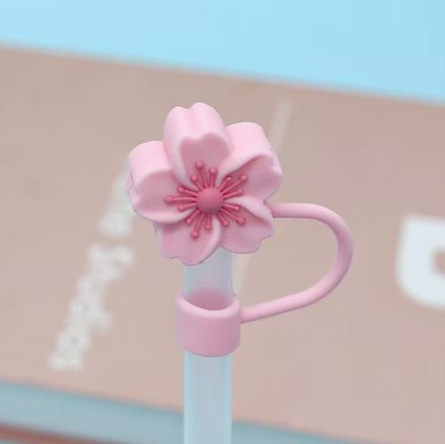 1pc Tumbler Straw Toppers - Flowers