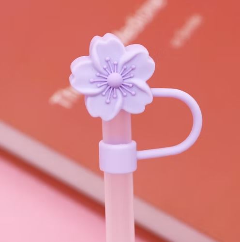 1pc Tumbler Straw Toppers - Flowers