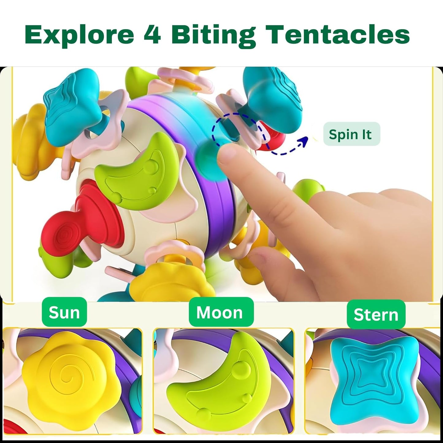 Thrive Toys Teething Toys Babies - Soft Chewable Baby Teether Toys, Perfect Baby Boys & Girls 6-36 Months