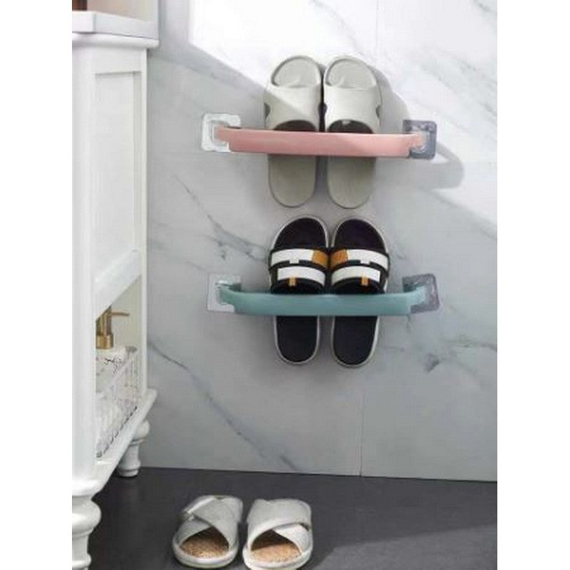 Wall Mounted Self-Adhesive Towel Holder Rack Towel Hanger - Bathroom Towel Bar Shelf Roll Holder