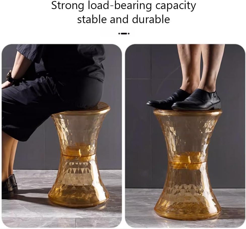 Transparent Storage Stool Acrylic Clear Storage Ottoman
