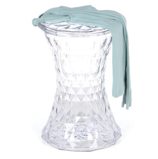 Transparent Storage Stool Acrylic Clear Storage Ottoman