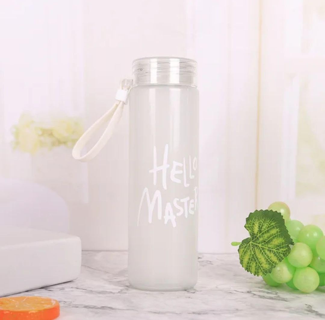 Hello Master Glass Water Bottle 450 ML