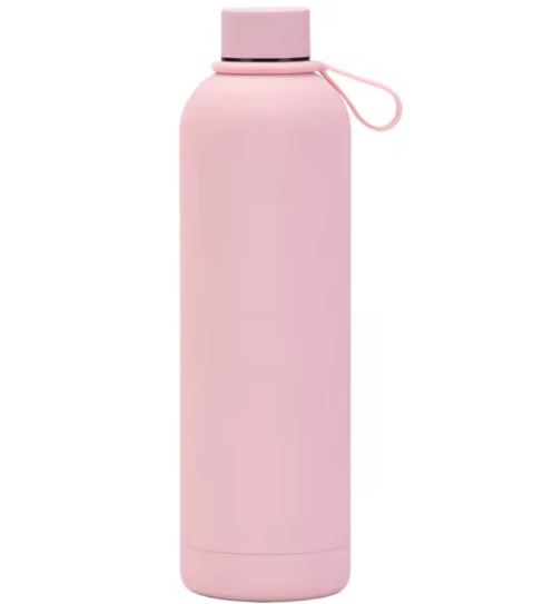 Stainless Steel Vacuum Insulated Water Bottle with Smooth Rubber Finish Keeps Cold/Warm Upto 6-12 Hours