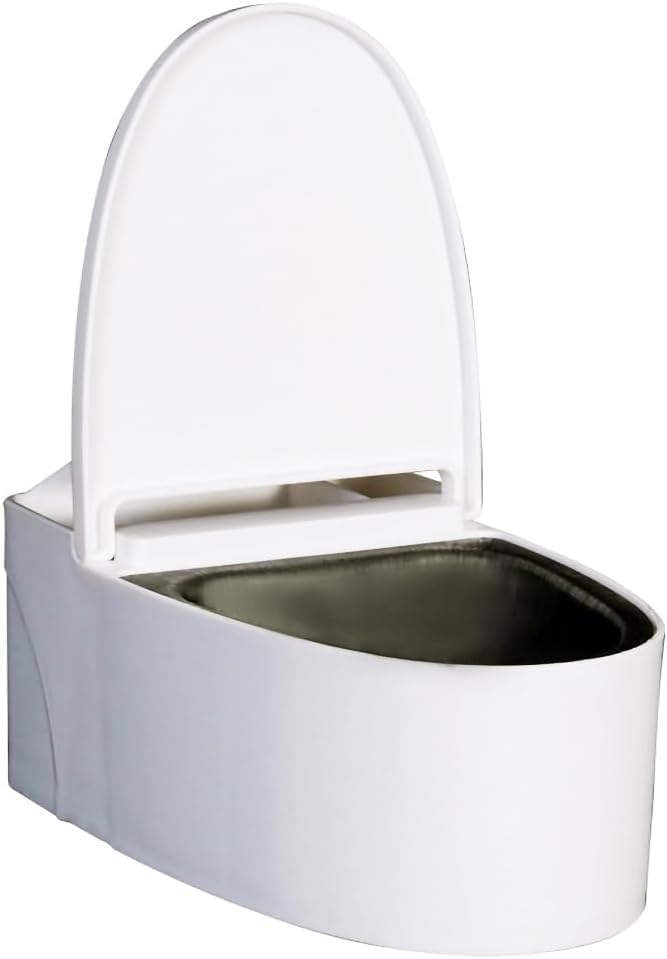 Wall-Mounted Toilet Ashtray with Lid, Creative Bathroom Accessory for Home and Living Room, Plastic