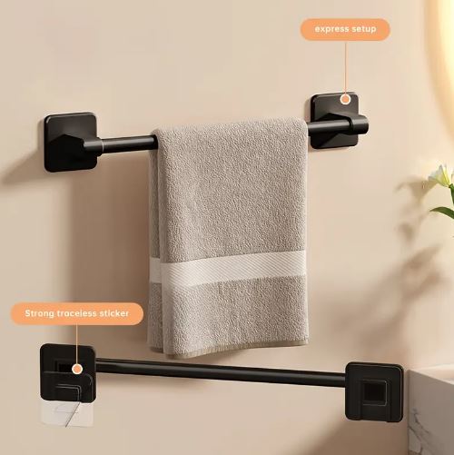 Wall-Mounted Bathroom Towel Rack, Towel Holder for Bathroom