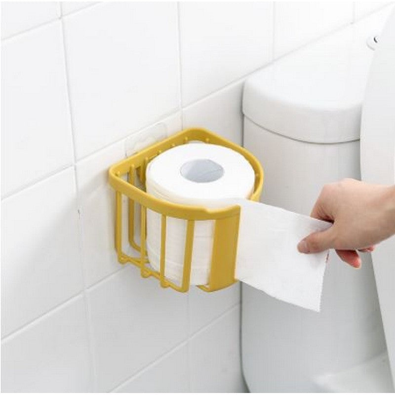Wall Mounting Tissue Roll Holder Basket For Kitchen Bathroom Paper Towels
