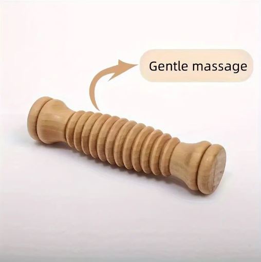 1pc Wooden Foot Roller Massager, Reflexology Relaxation Spa Tool for Back and Feet, Foot Massager