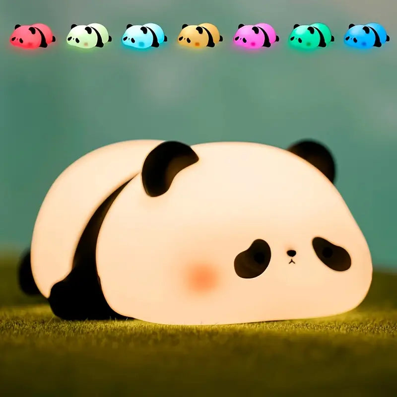 Cute Sleeping Lamp LED Night Light - Soft Glow, Color Changing, Dimmable Bedside Lamp