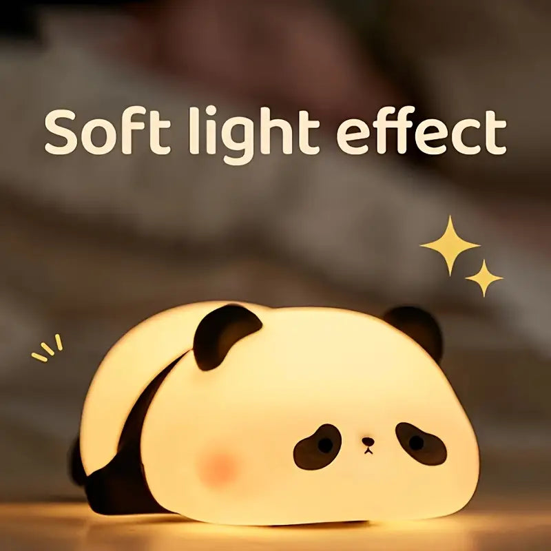 Cute Sleeping Lamp LED Night Light - Soft Glow, Color Changing, Dimmable Bedside Lamp
