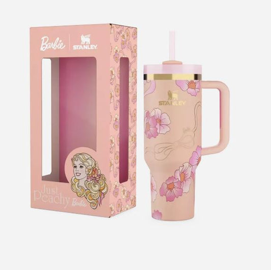 The Stanley X Barbie Quencher 40 OZ - '80s Peaches 'N Cream