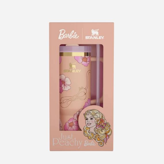 The Stanley X Barbie Quencher 40 OZ - '80s Peaches 'N Cream